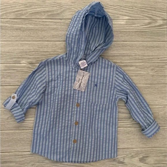 Tommy Bahama Kids Button Down and Hoddie Casual Shirt - Picture 2 of 10